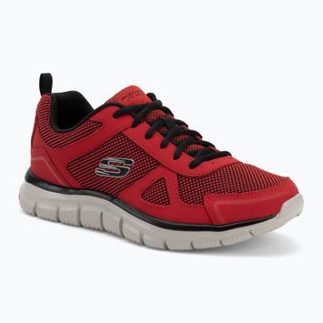SKECHERS Track Bucolo raudoni/juodi vyriški treniruočių bateliai