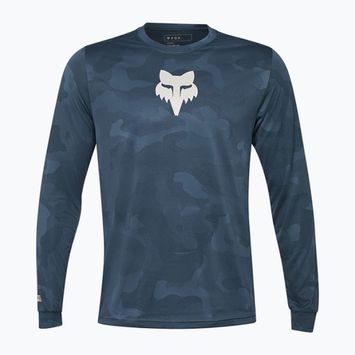 Vyriški dviračių marškinėliai ilgomis rankovėmis Fox Racing Ranger Tru Dri dark vintage blue