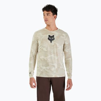 Vyriški dviračių marškinėliai ilgomis rankovėmis Fox Racing Ranger Tru Dri cream