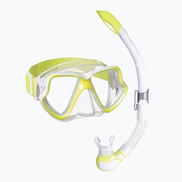 Paviršinio nardymo rinkinys Mares Combo Wahoo Neon yellow/white/clear 411779BB