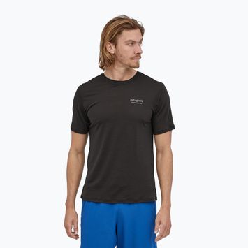 Vyriški marškinėliai Patagonia Cap Cool Merino Blend Graphic Shirt Heritage header/black