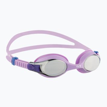 Vaikiški plaukimo akiniai TYR Swimple Metallized silvger/purple