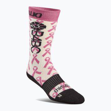 Moteriškos snieglenčių kojinės ThirtyTwo B4BC Merino pink/white