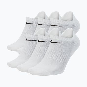 Kojinės Nike Everyday Cushioned No-Show 6 poros white/black
