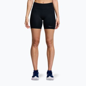 Moteriški bėgimo šortai Saucony Fortify 6" black