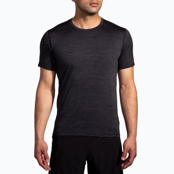 Vyriški bėgimo marškinėliai Brooks Luxe htr deep black