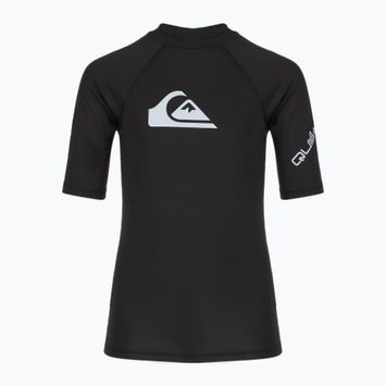 Vaikiški plaukimo marškinėliai Quiksilver All Time vallarta black
