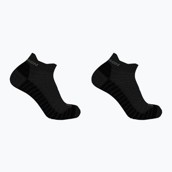 Bėgimo kojinės Salomon Aero Ankle 2 poros black/pewter