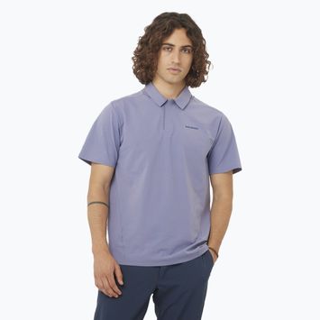 Vyriški polo marškinėliai Salomon Trackline Polo blue granite