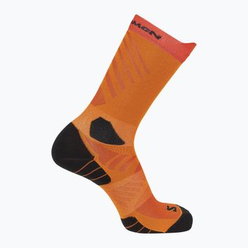 Kojinės Salomon Aero Crew red orange/turmeric