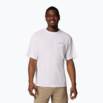 Vyriški marškinėliai Columbia Cedar Trail Back Graphic Tee white/trailguide icons