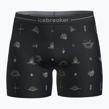 Termoaktyvios trumpikės icebreaker Merino150 Anatomica Boxers Explore More black/aop