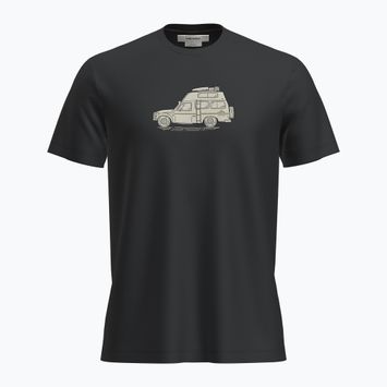 Vyriški žygio marškinėliai icebreaker Merino 150 Tech Lite SS Tee Cosy Camper black