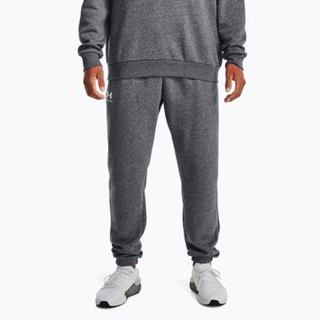 Vyriškos treniruočių kelnės Under Armour Essential Fleece Joggers pitch gray medium heather/white