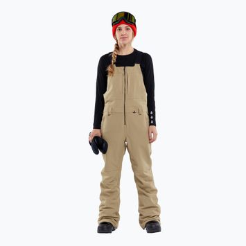 Moteriškos snieglenčių kelnės Volcom Swift Bib Overall khaki