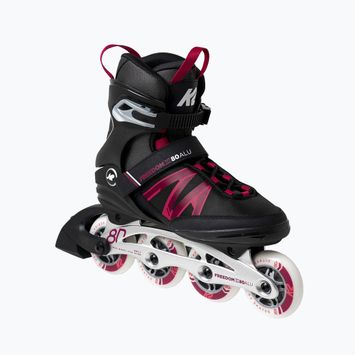 Moteriški riedučiai K2 Freedom III 80 Alu black-pink 30H0621.1.1.1.065