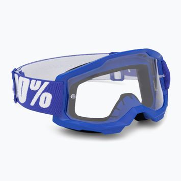 Vaikiški dviračių akiniai 100 % Strata 2 Junior blue/clear