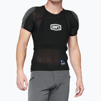 Vyriški dviratininkų marškinėliai su apsaugomis 100 % Tarka black