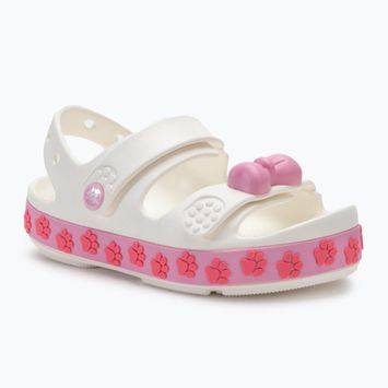 Vaikiški sandalai Crocs Crocband Cruiser Pet Kids white/pink tweed