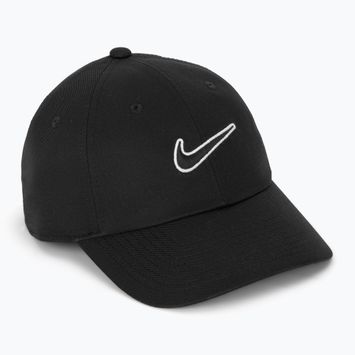 Kepurė su snapeliu Nike Club Unstructured Swoosh black/black