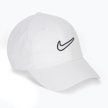 Kepurė su snapeliu Nike Club Unstructured Swoosh white/white