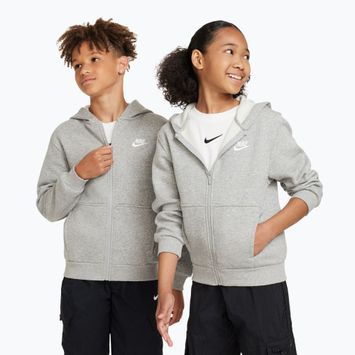Vaikiškas džemperis Nike Sportswear Club Fleece dark grey heather/base grey/white