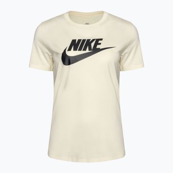 Moteriški marškinėliai Nike Sportswear Club Essentials Logo coconut milk/black