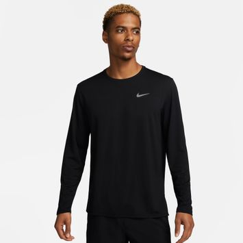 Vyriški bėgimo marškinėliai ilgomis rankovėmis Nike Miler Dri-Fit UV black