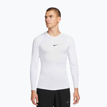 Vyriški treniruočių marškinėliai ilgomis rankovėmis Nike Pro Dri-Fit Tight Fitness white/black