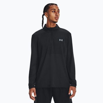 Vyriški bėgimo marškinėliai ilgomis rankovėmis Under Armour Seamless Stride 1/4 Zip black/reflective