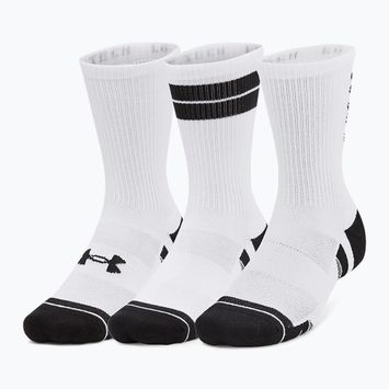 Treniruočių kojinės Under Armour Perf Tech Nov Crew 3P white/white/black