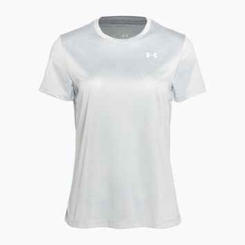 Moteriški treniruočių marškinėliai Under Armour Tech C-Twist halo gray/white