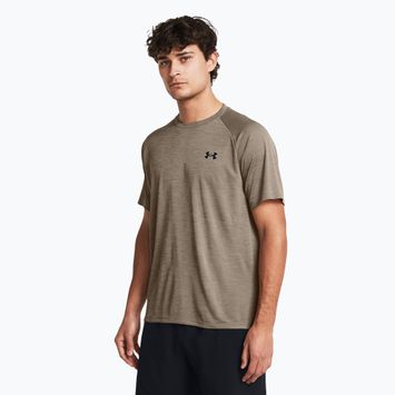 Vyriški treniruočių marškinėliai Under Armour Tech Textured taupe dusk/black