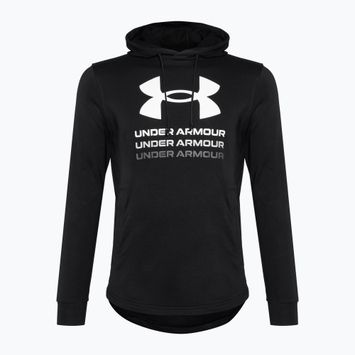 Vyriški "Under Armour Rival Terry Graphic Hood" juodos/castlerock spalvos džemperis