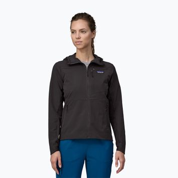 Moteriška softshell striukė Patagonia R1 CrossStrata Hoody black