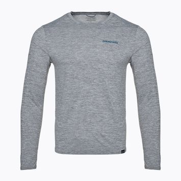 Vyriški marškinėliai ilgomis rankovėmis Patagonia Cap Cool Daily Graphic Shirt-Waters boardshort logo abalone blue/feather grey