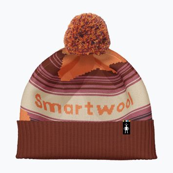 Žieminė kepurė Smartwool Knit Winter Pattern POM apricot