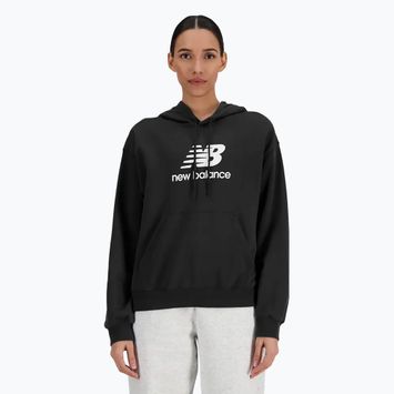 Moteriškas džemperis New Balance French Terry Stacked Logo Hoodie black