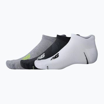 Kojinės New Balance Running Repreve No Show Tab 3 poros grey/white/black
