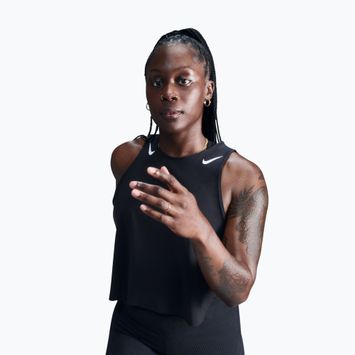 Moteriški bėgimo marškinėliai Nike AeroSwift Dri-Fit ADV Cropped Tank Top black/white