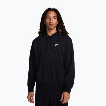 Vyriškas Nike Club French Terry megztinis su gobtuvu black/black/white