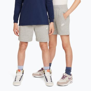 Vaikiški šortai Nike Sportswear Club 6" dark grey heather/white