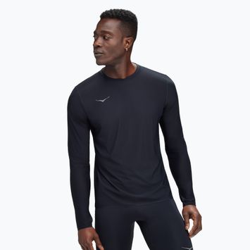 Vyriški bėgimo marškinėliai ilgomis rankovėmis HOKA Airolite Run black