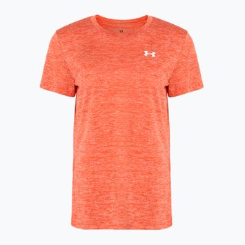 Moteriški treniruočių marškinėliai Under Armour Tech C-Twist fire/white