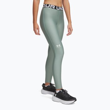 Moteriškos treniruočių tamprės Under Armour HeatGear silica green/white