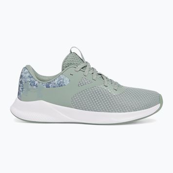Moteriški treniruočių batai Under Armour Charged Aurora 2+ silica green/white/metallic silica