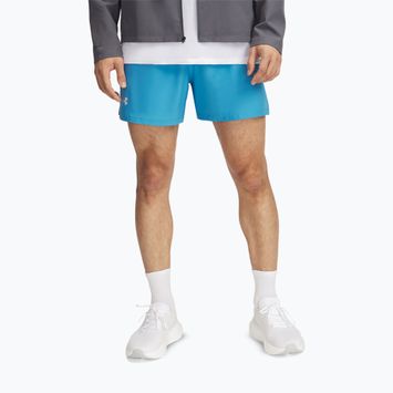 Vyriški bėgimo šortai Under Armour Launch 5" ether blue / downpour gray / reflective