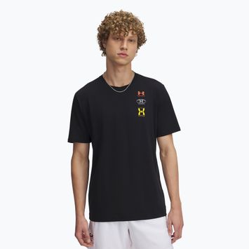 Vyriški marškinėliai Under Armour 60/40S Evol Logo black/white/campus gold