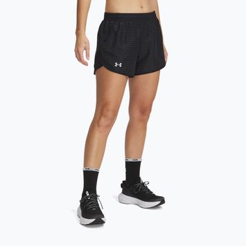 Moteriški bėgimo šortai Under Armour Fly By 3" Novelty black / reflective