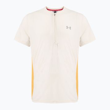 Vyriški bėgimo marškinėliai Under Armour Trail Run Zip stone/noble gold/reflective